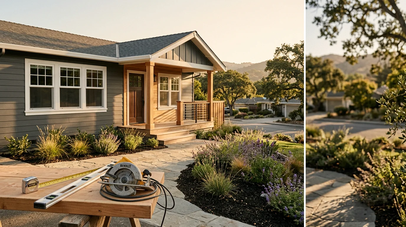 Contractor managing residential construction project